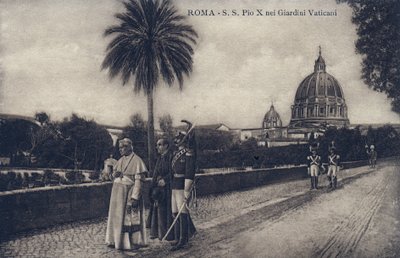 Pope Pius X walking through the streets of Rome by William M. Timlin