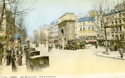 Porte Saint-Martin, Paris, c. 1900 by Unbekannter Künstler