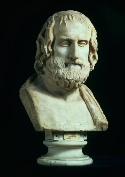 Portrait bust of Euripides, copy of Greek late 4th century BC original by Unbekannt