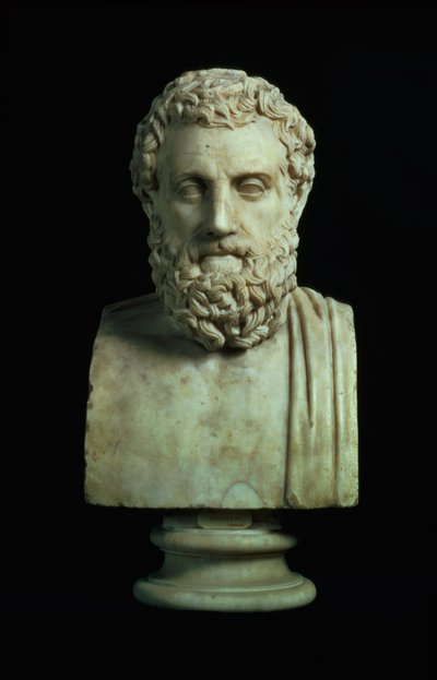 Portrait bust of Sophocles (c.496-405 BC), copy of Greek 4th century BC original by Unbekannt