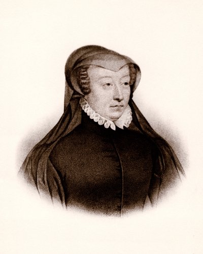 Portrait of Catherine de Medicis (Caterina de Medici) (1519-1589), Queen of France by Unbekannter Künstler