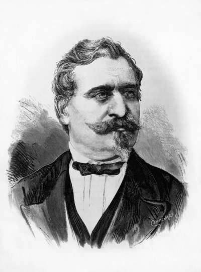 Portrait of Giovanni Prati (1815-1884), Italian poet and politician, engraving by Centenari after photograph by Michele Schemboche by William M. Timlin