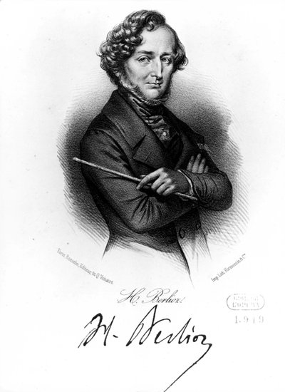 Portrait of Hector Berlioz (engraving, 19th century) by Unbekannt