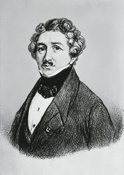 Portrait of Louis-Jacques-Mande Daguerre, French artist, physicist, and chemist by William M. Timlin