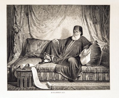 Portrait of Mehemet Ali (1769-1849) Vice King of Egypt - Illustration from the Atlas of Egypt by Unknown