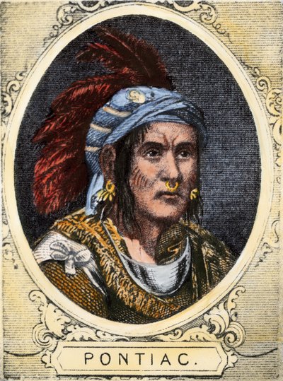 Portrait of Pontiac, chief of the Outaouais Indians of Detroit by Unbekannter Künstler