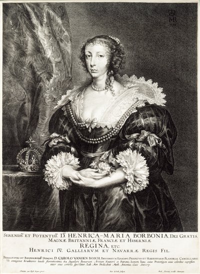 Portrait of Queen Henrietta Maria de Bourbon by Unbekannt