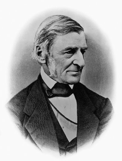 Portrait of Ralph Waldo Emerson, American philosopher, poet, writer, essayist, and founder of Transcendentalist movement by William M. Timlin