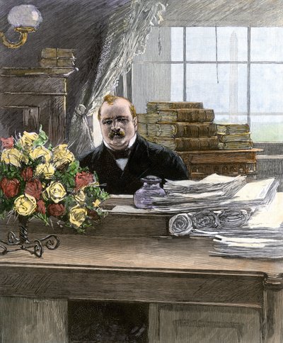 Portrait of Stephen Grover Cleveland, President of the United States by Unbekannter Künstler