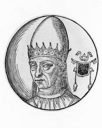Portrait of Stephen III, or IV, 94th Pope of Catholic Church by William M. Timlin