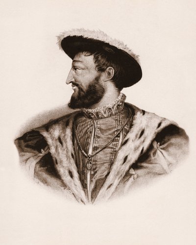 Portrait of the King of France Francois I (1494-1547) by Unbekannter Künstler