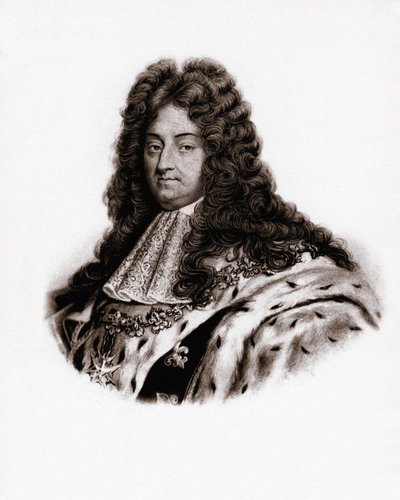 Portrait of the King of France Louis XIV, 19th Century Engraving by Unbekannter Künstler