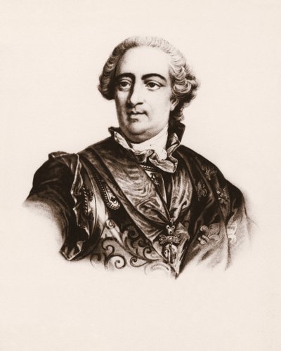Portrait of the King of France Louis XV (1710-1774) (engraving) by Unbekannter Künstler