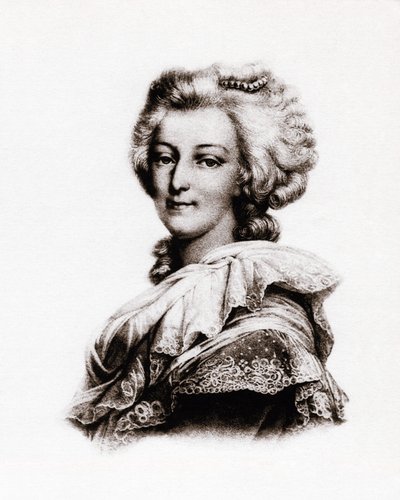 Portrait of the Queen of France Marie Antoinette of Austria Engraving of the 19th century by Unbekannter Künstler
