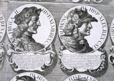 Portraits of Fruela II and Alfonso IV by Unbekannt