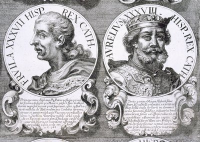 Portraits of Fruela I and Aurelius of Asturias by Unbekannt