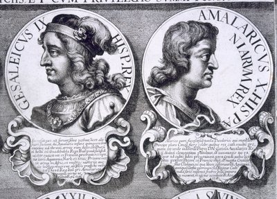Portraits of Gesalec and Amalaric by Unbekannt