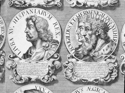 Portraits of Liuva I, Liuvigild and Hermenegild by Unbekannt