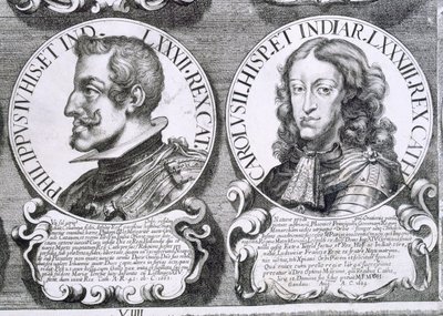 Portraits of Philip IV and Charles II by Unbekannt