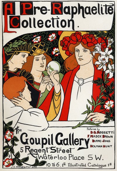 Pre-Raphaelite Exhibition at the Goupil Gallery, London, c. 1897 by Unbekannter Künstler