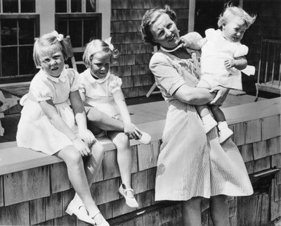 Princess Juliana of the Netherlands and her three daughters, Beatrix, Irene, and Margriet Francesca, vacationing on Cape Cod by Benjamin Baud