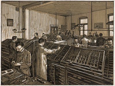 Printing shop in Budapest by Unbekannter Künstler
