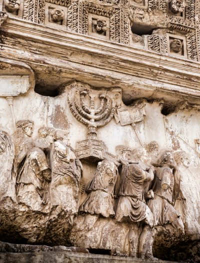 Procession panel on the Arch of Titus, Roman Forum, Rome, Italy by Unbekannt