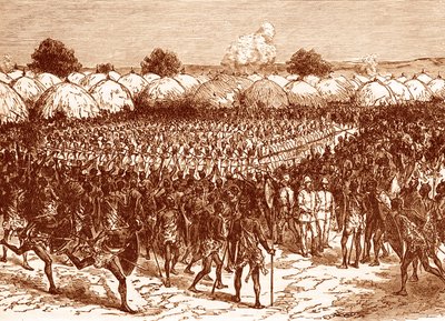 Protest in Masindi Against British Explorer Samuel Baker by Unbekannter Künstler