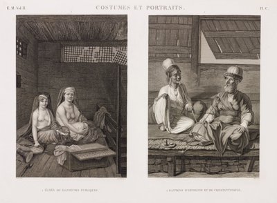 Public Dancers and Figures of Abyssinia and Constantinople by Unbekannt