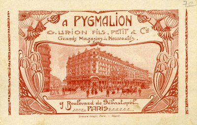 Pygmalion - Advert for French Department Store by Unbekannter Künstler