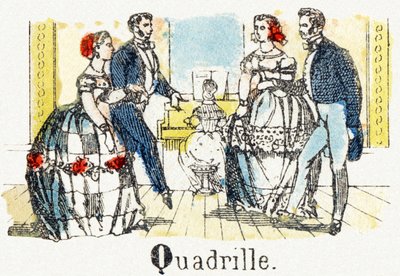Q: Quadrille - Child Entertainment Alphabet circa 1890 (lithograph) by Unbekannt