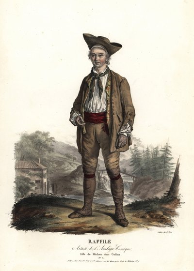 Raffile as Michau in Coelina by Rene Charles Guilbert de Pixerecourt, Ambigu Comique by Unbekannter Künstler