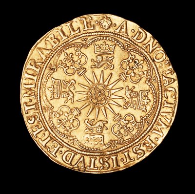 Rare Coin, England Gold Spur Ryal, Tudor Rose on Spur Rowel by Unbekannter Künstler