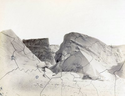 Recently formed Floe-Bergs, showing the old waterline, during Captain George Nares