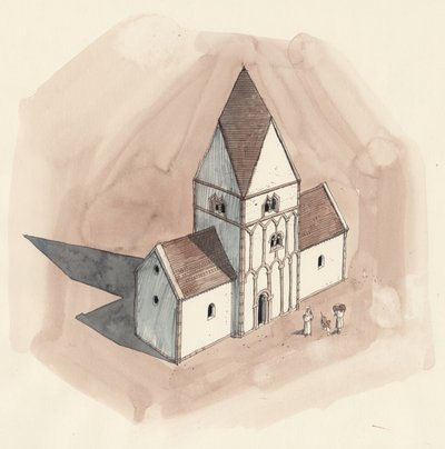 Reconstruction drawing of St. Peter