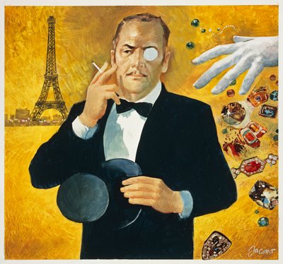 Representation of Arsene Lupin, gentleman burglar by Alec Hunter