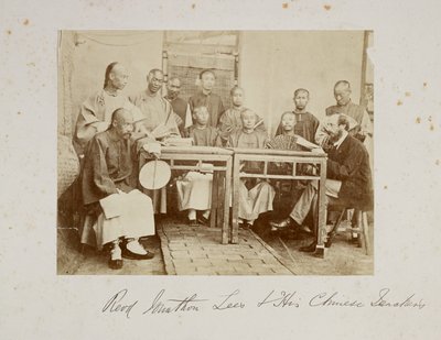 Reverend Johnathan Lees and His Chinese Teachers by Unbekannter Künstler