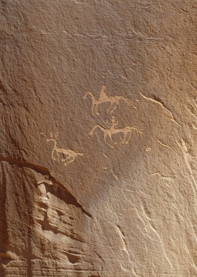 Rock engravings, Ledge Ruin, Canyon de Chelly National Monument, Arizona, USA by William M. Timlin