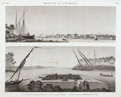 Rosetta and the Mouth of the Nile, Egypt, circa 1798 by Unbekannt