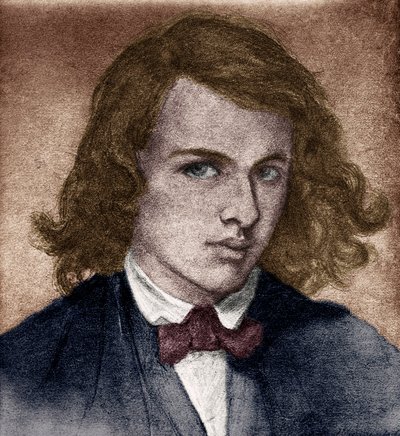 Dante Gabriel Rossetti - English poet, painter and translator 1828-1882. Self-portrait when young by Unbekannter Künstler