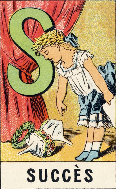 S: Success - Engraving from ABCD of Little Girls. Pellerin & Cie, printer-publisher, Epinal, circa 1890. Series A. by Unbekannt