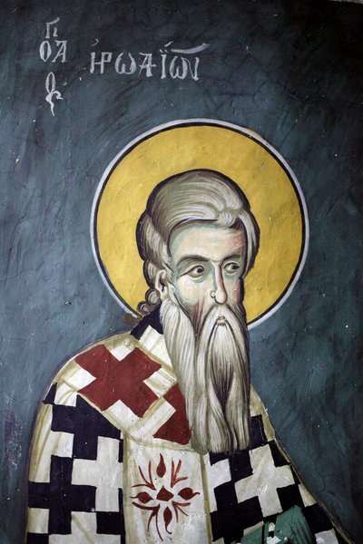 Saint-Herodion, Byzantine Fresco from Agios Ioannis Lampadistis Monastery, Saint John Lampadistis, 11th Century, Cyprus, Painted Churches UNESCO Site, Troodos, Cyprus by Unbekannt