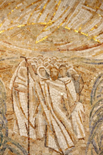 Saint-Maurice Abbey Basilica: Mosaic by Madeleine Diener of Moses and the Hebrews Crossing the Red Sea, Saint-Maurice, Switzerland by Unbekannt