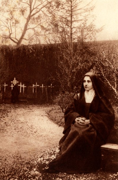 Saint Thérèse of the Child Jesus Meditated in the Gardens of the Monastery of Lisieux (photo print) by Unbekannter Künstler
