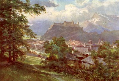 Salzburg - View from Kapuzinerberg, Austria by Unbekannter Künstler