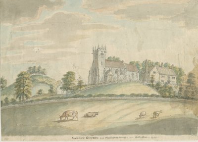 Sandon Church and Parsonage by Unbekannt