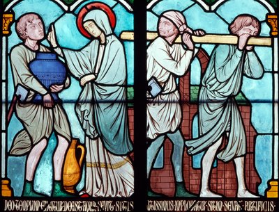 Scene from Life of St. Louis, Stained-Glass Window from Notre Dame Cathedral by Benjamin Baud
