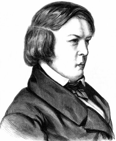 Robert Schumann, German composer (Wood engraving about 1860) by Unbekannter Künstler