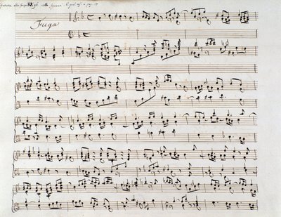Sheet music page for Handel