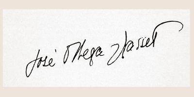 Signature of José Ortega y Gasset by Unbekannt